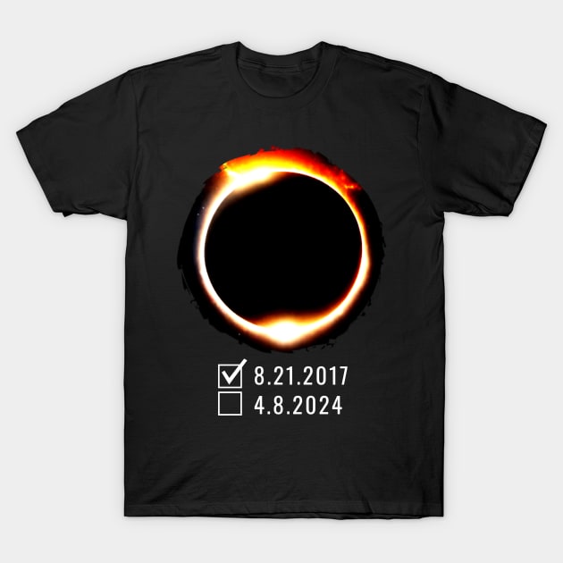 Eclipse Checklist 2017 2024 Total Solar Eclipse T-Shirt by Little Duck Designs